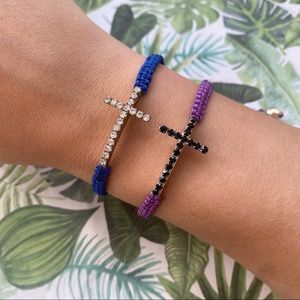 Rhinestone Cross Bracelet Bundle ✨